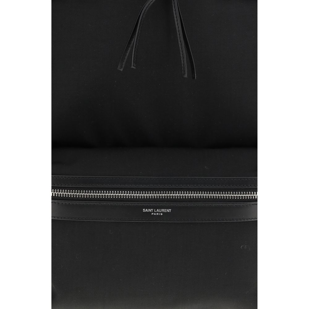 Saint Laurent Black Fabric Backpack - Image 3
