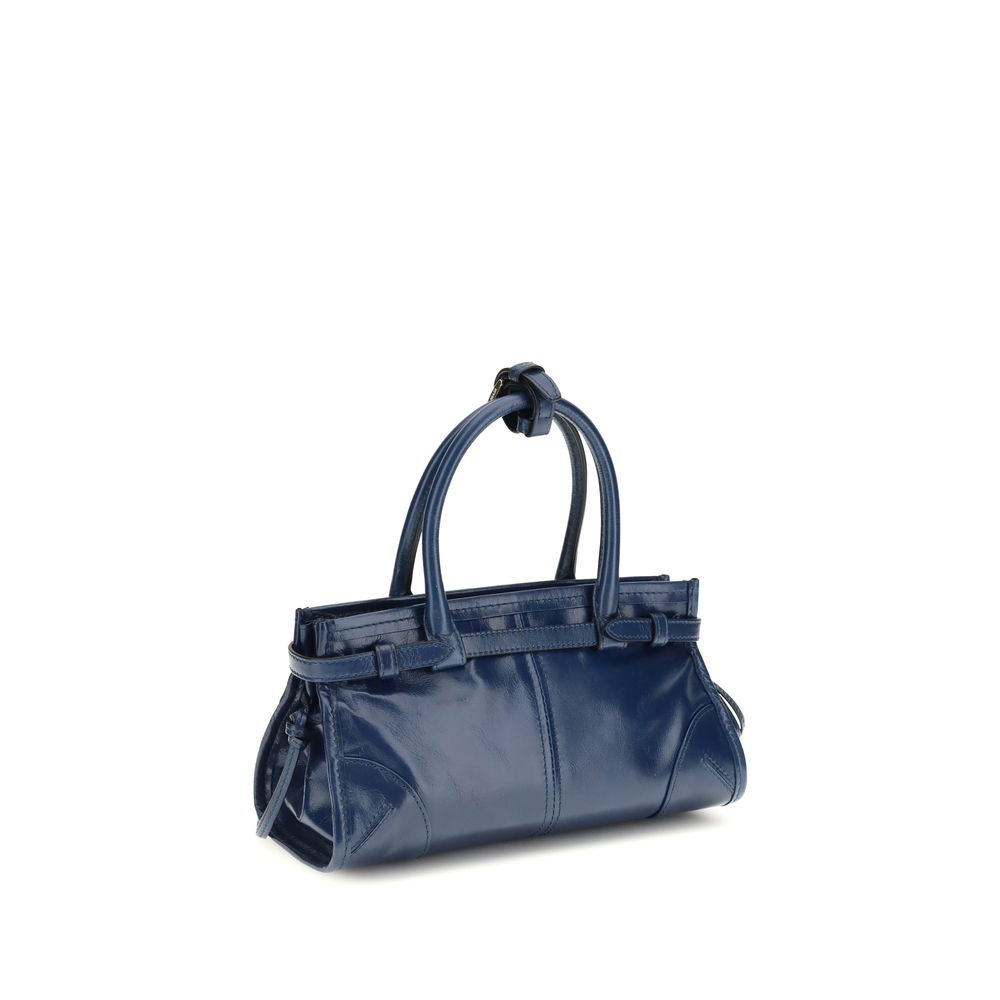 Prada Blue Calf Leather Bos Taurus Handbag - Image 3