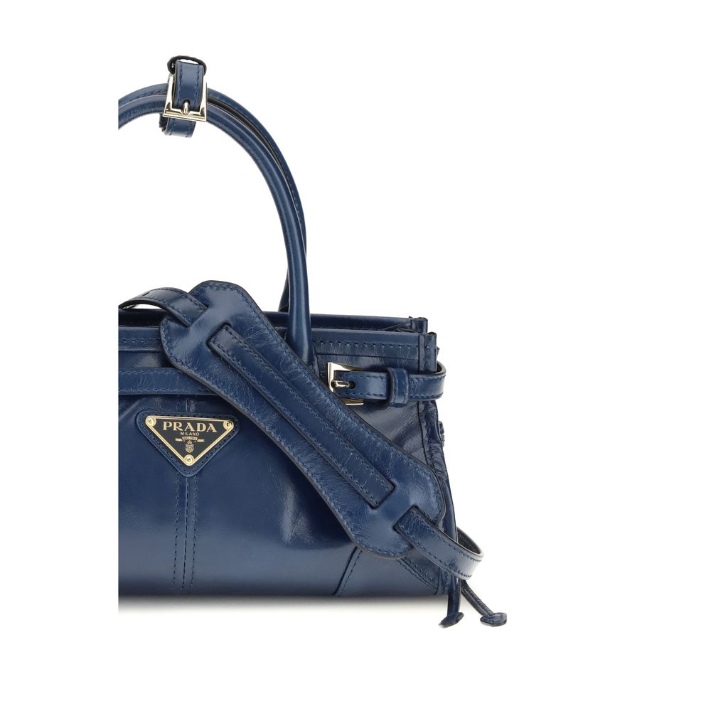 Prada Blue Calf Leather Bos Taurus Handbag - Image 4