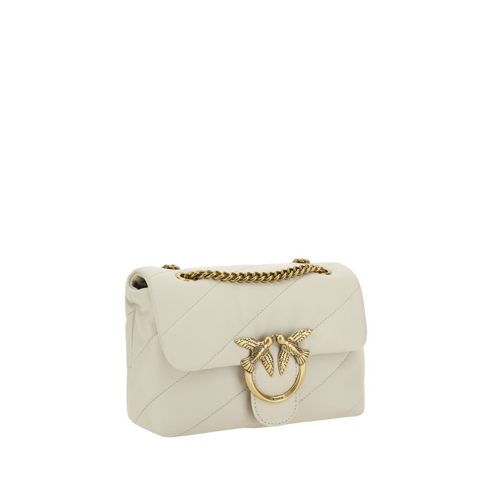 PINKO White Calf Leather Bos Taurus Shoulder Bag - Image 2