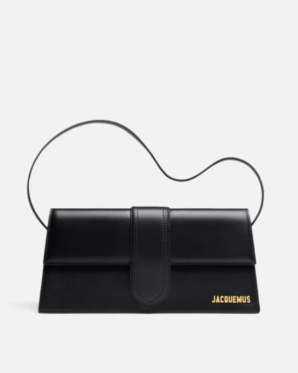 Jacquemus Black  leather Le Bambino Long bag