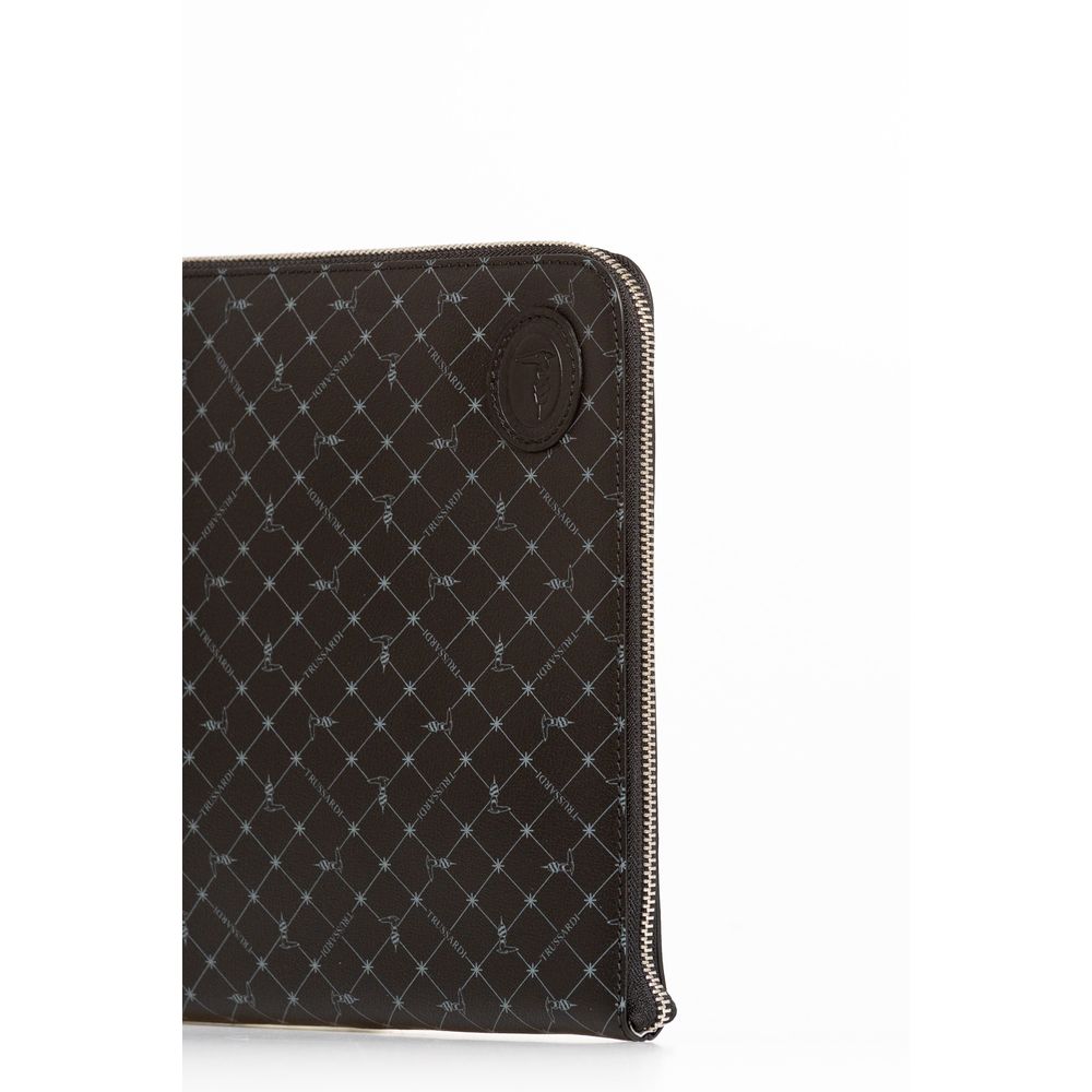Trussardi Black Leather Men Clutch - Image 3