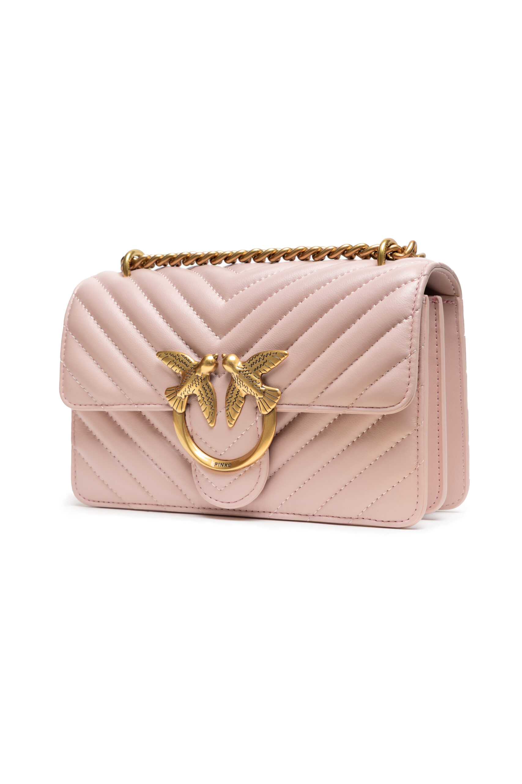 PINKO Powder Pink Love One Mini Shoulder Bag - Image 2