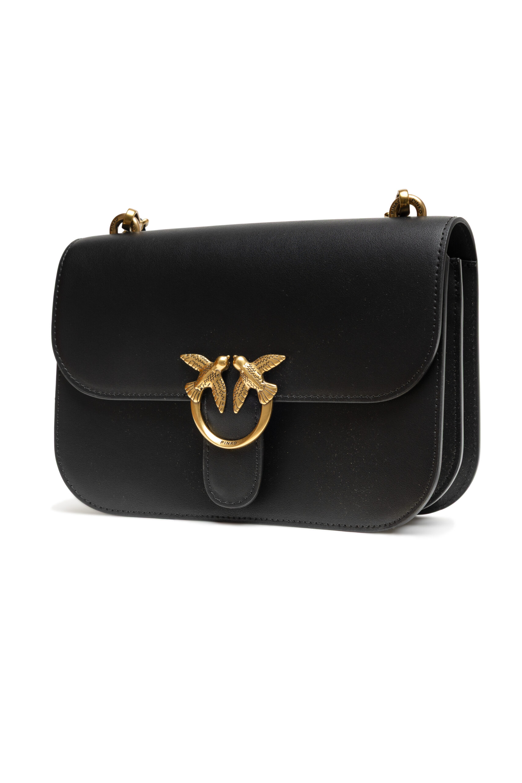 PINKO Black Leather Love Bell Classic Shoulder Bag - Image 2