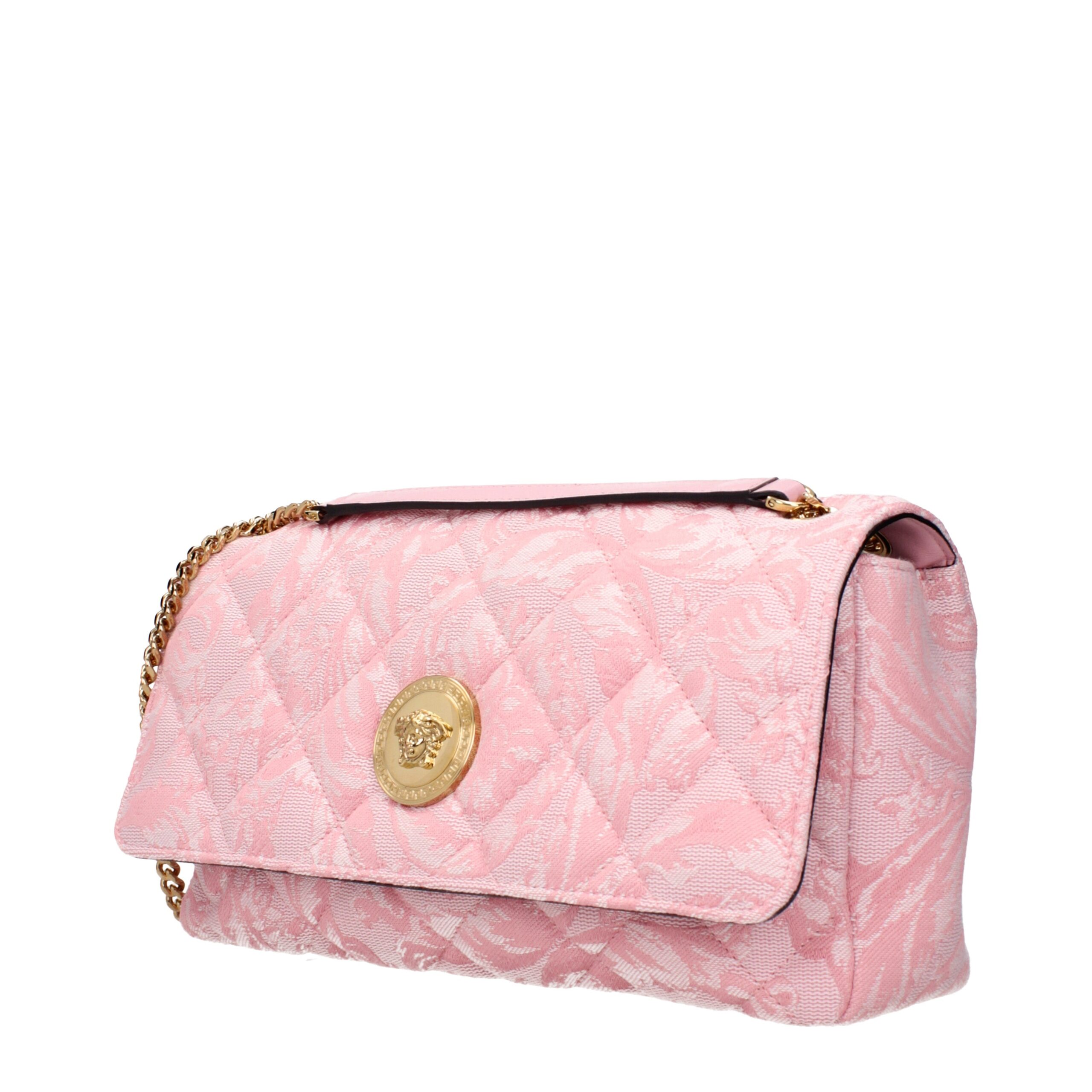 Versace Pink Fabric Shoulder Bag - Image 2