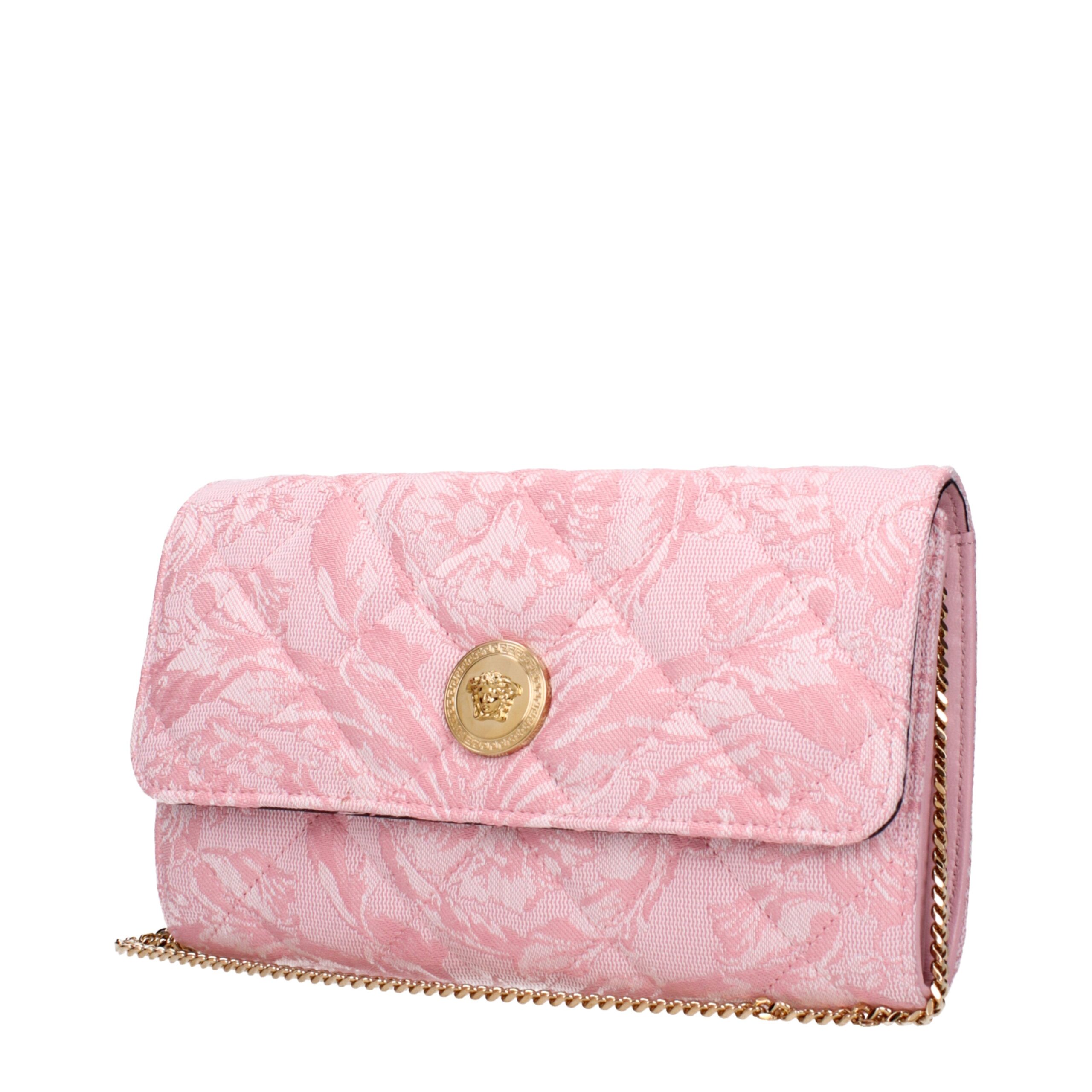 Versace Pink Fabric Clutch Bag - Image 2