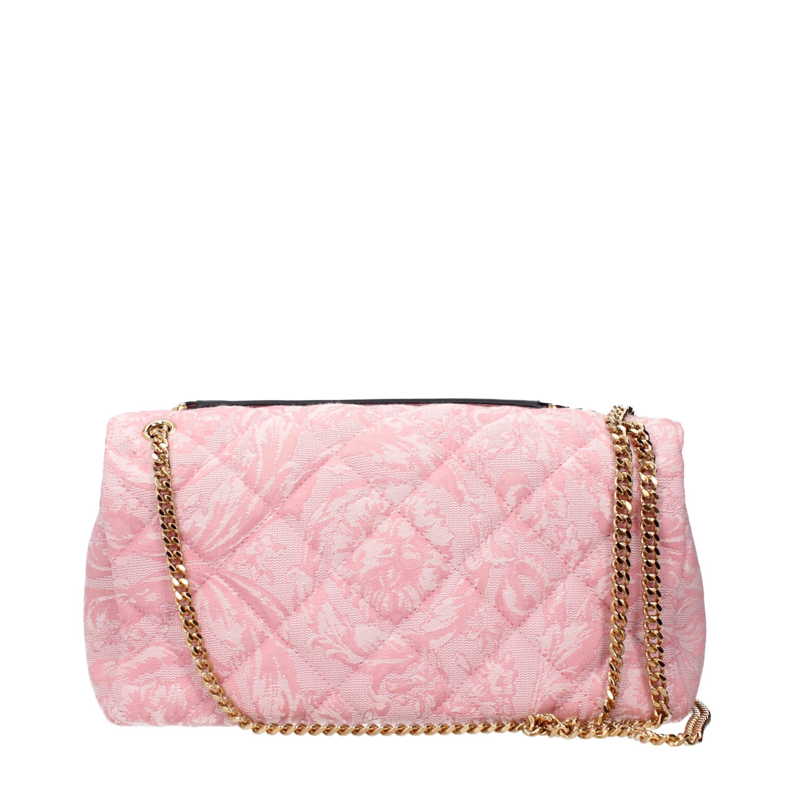 Versace Pink Fabric Shoulder Bag - Image 3