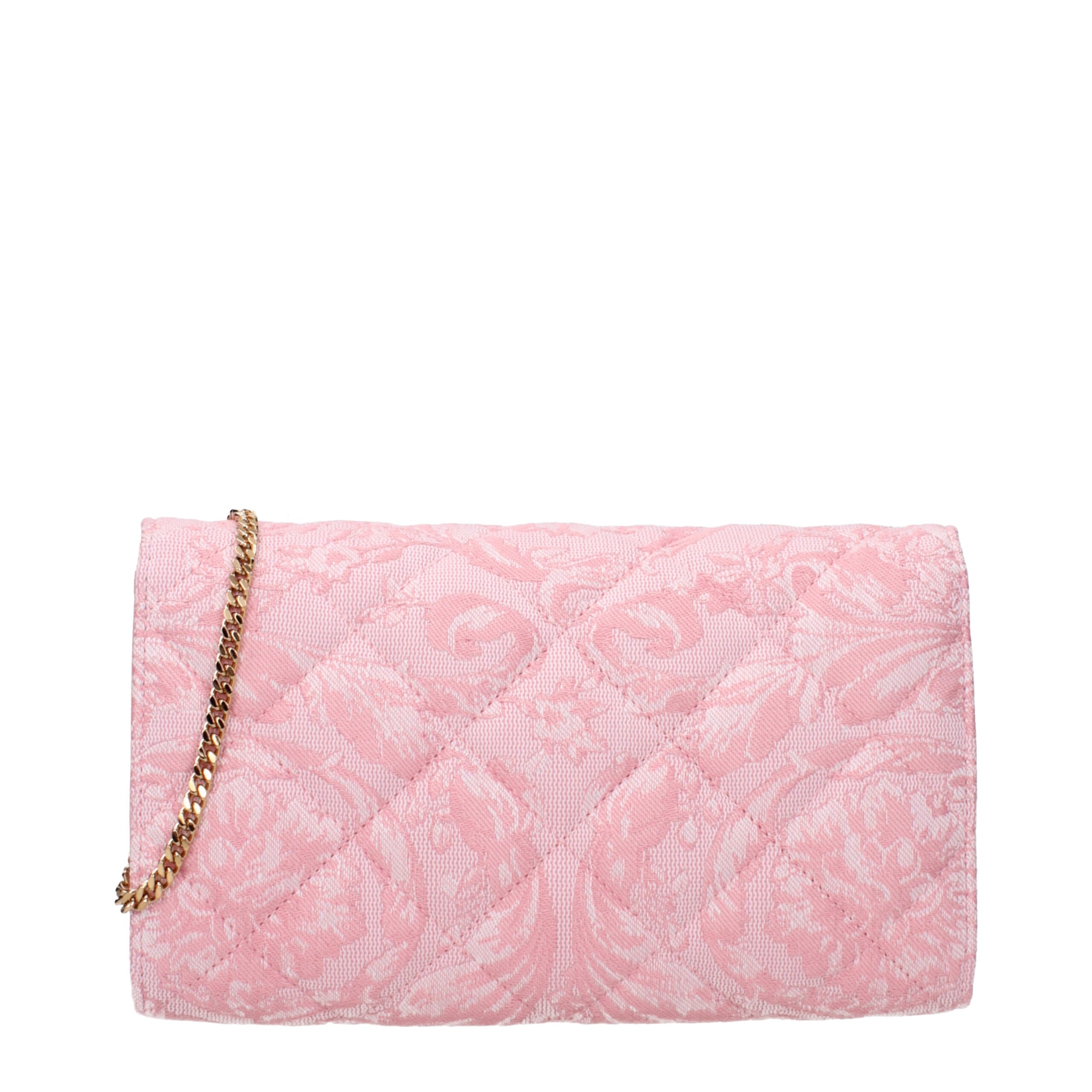 Versace Pink Fabric Clutch Bag - Image 3