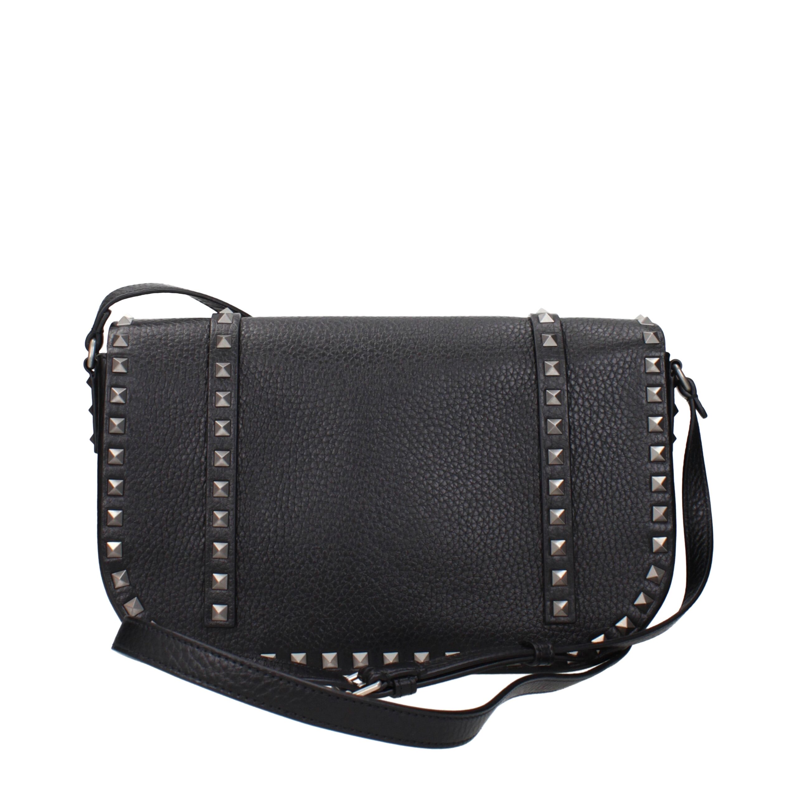 Valentino Garavani Black Leather Crossbody Bag - Image 3