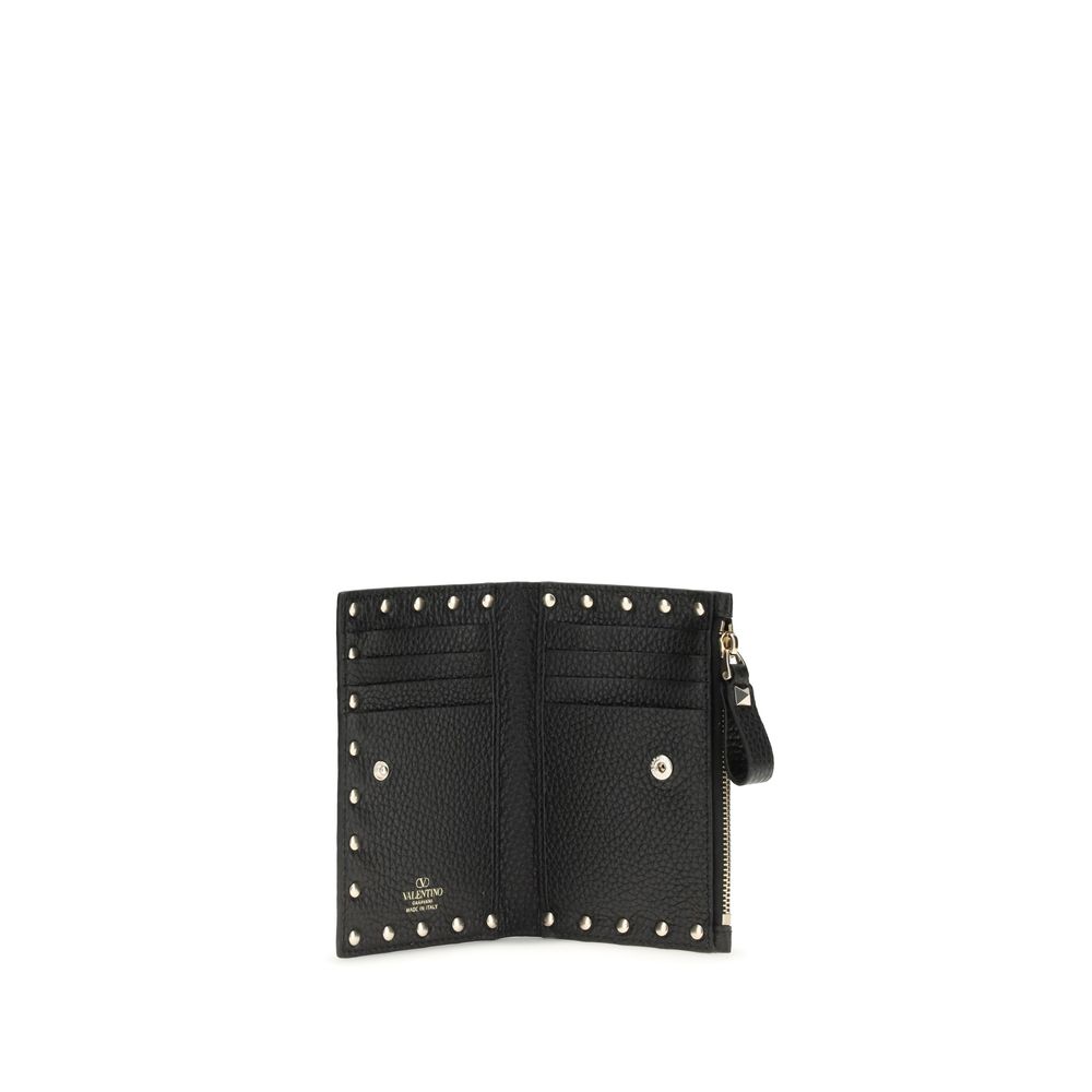 Valentino Garavani Black Calf Leather Bos Taurus Wallet - Image 3