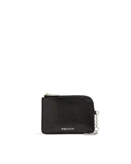Alexander McQueen Black Calfskin Clutch Bag