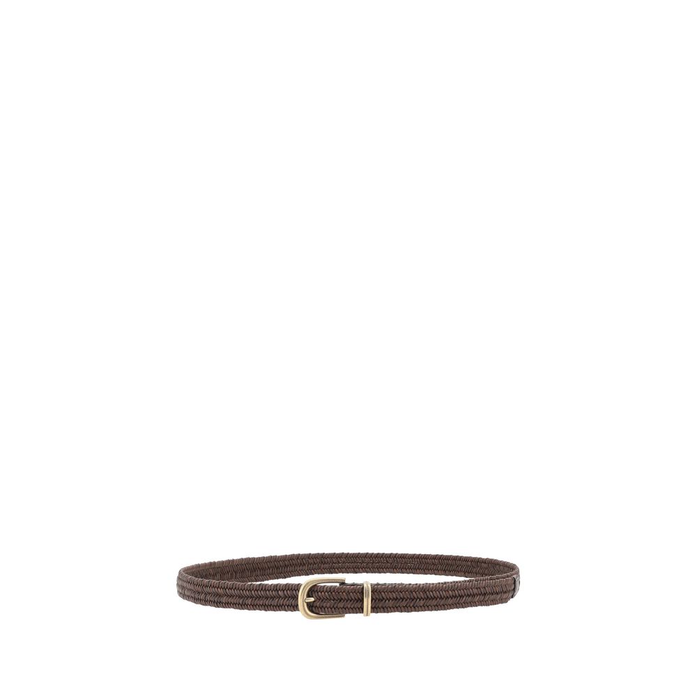 Brunello Cucinelli Brown Calf Leather Bos Taurus Regular Belt - Image 2