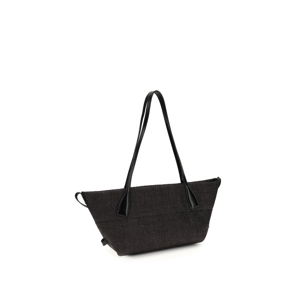 Balmain Black Raffia Shoulder Bag - Image 3