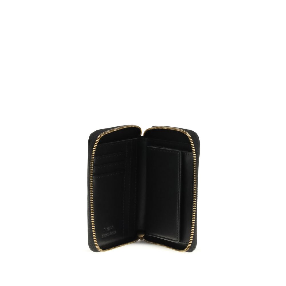PINKO Black Calf Leather Bos Taurus Wallet - Image 3
