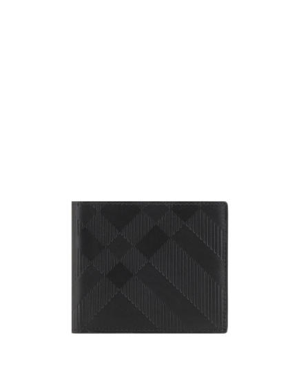 Burberry Black Calf Leather Bos Taurus Wallet