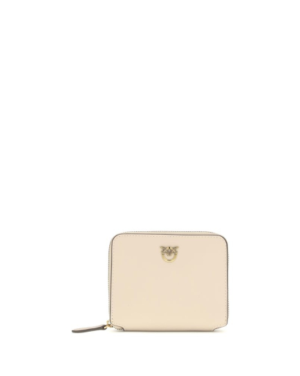 PINKO Beige Calf Leather Bos Taurus Wallet