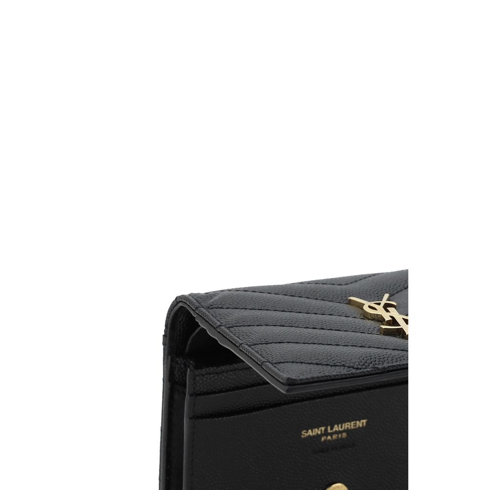 Saint Laurent Black Lamb Ovis Aries Aries Wallet - Image 3
