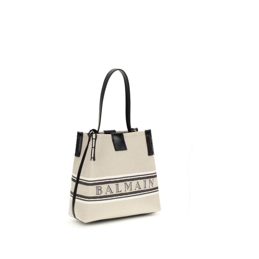 Balmain Beige Cotton Shoulder Bag - Image 2