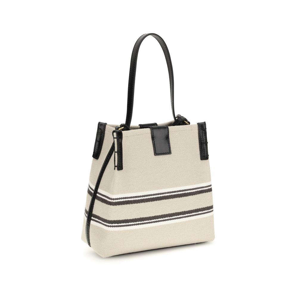 Balmain Beige Cotton Shoulder Bag - Image 3