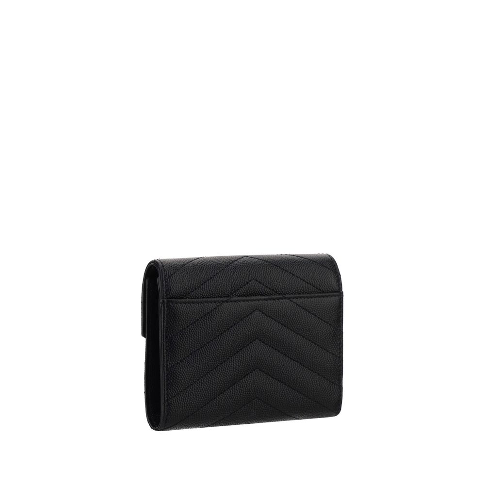 Saint Laurent Black Calf Leather Bos Taurus Wallet - Image 2