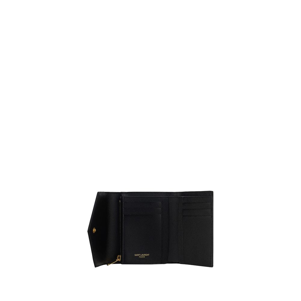 Saint Laurent Black Calf Leather Bos Taurus Wallet - Image 3