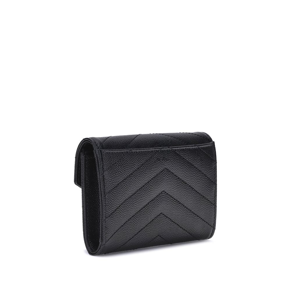 Saint Laurent Black Calf Leather Bos Taurus Wallet - Image 2