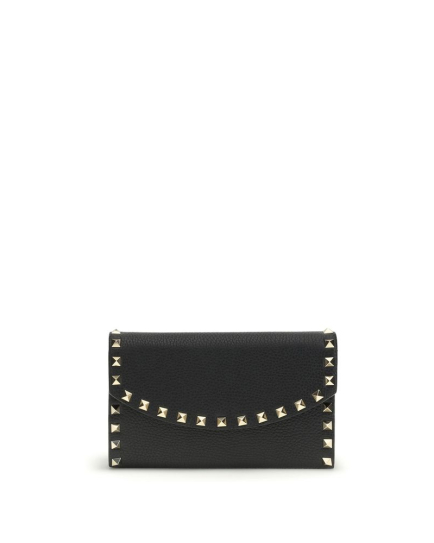 Valentino Garavani Black Calf Leather Bos Taurus Wallet