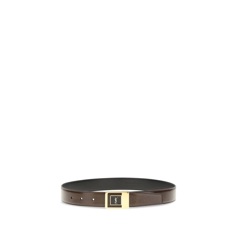 Saint Laurent Bicolor Calf Leather Bos Taurus Regular Belt - Image 2