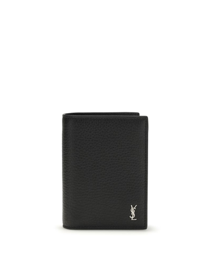Saint Laurent Black Calf Leather Bos Taurus Wallet