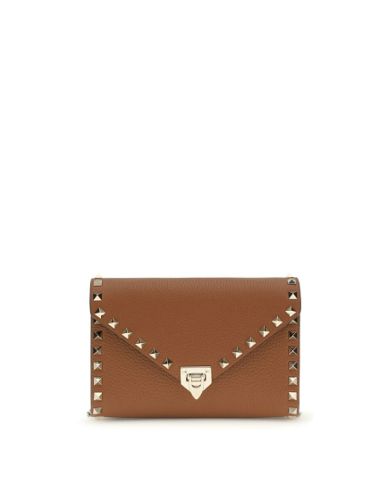 Valentino Garavani Brown Calf Leather Bos Taurus Wallet
