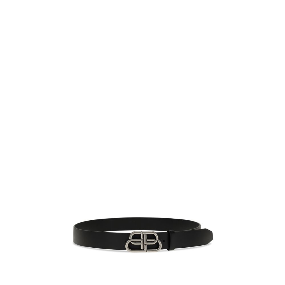 Balenciaga Black Calf Leather Bos Taurus Belt - Image 2