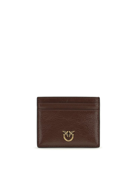 PINKO Bordeaux Calf Leather Bos Taurus Wallet