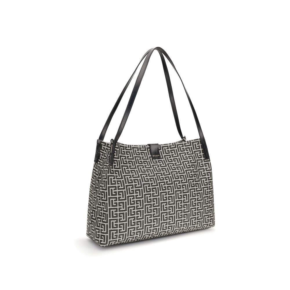Balmain Black Cotton Shoulder Bag - Image 2
