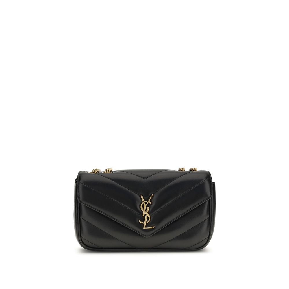 Saint Laurent Black Lamb Ovis Aries Aries Shoulder Bag