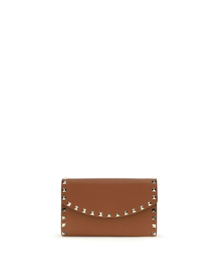 Valentino Garavani Brown Calf Leather Bos Taurus Wallet