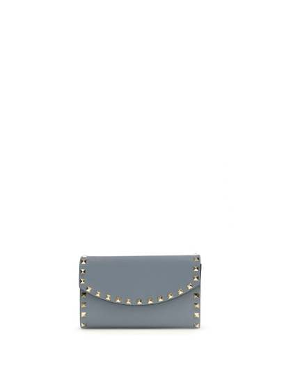 Valentino Garavani Blue Calf Leather Bos Taurus Wallet