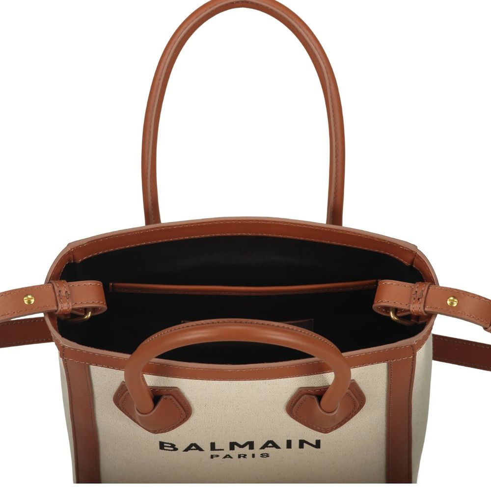 Balmain Brown Cotton Tote Bag - Image 3