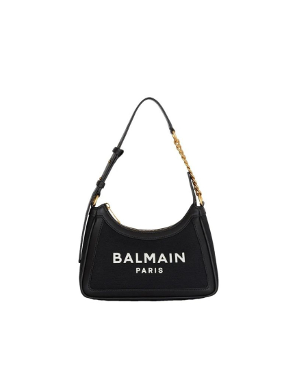 Balmain Black Cotton Shoulder Bag