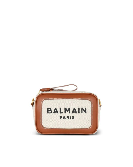Balmain Brown Cotton Shoulder Bag