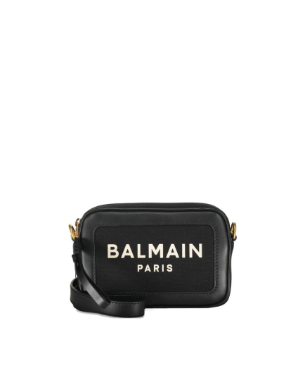 Balmain Black Cotton Shoulder Bag