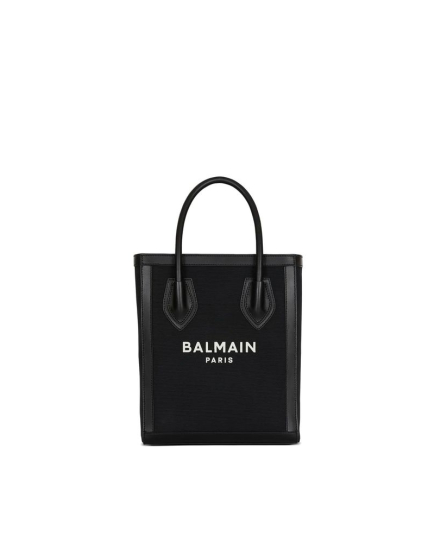 Balmain Black Cotton Tote Bag