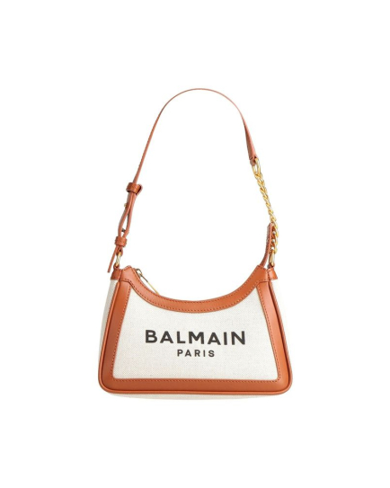 Balmain Brown Cotton Shoulder Bag