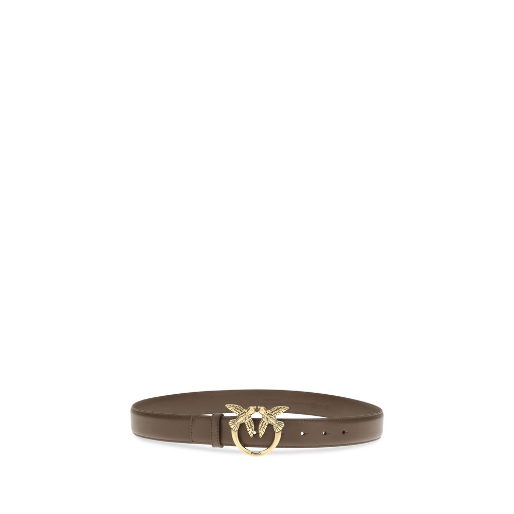 PINKO Brown Calf Leather Bos Taurus Regular Belt - Image 2