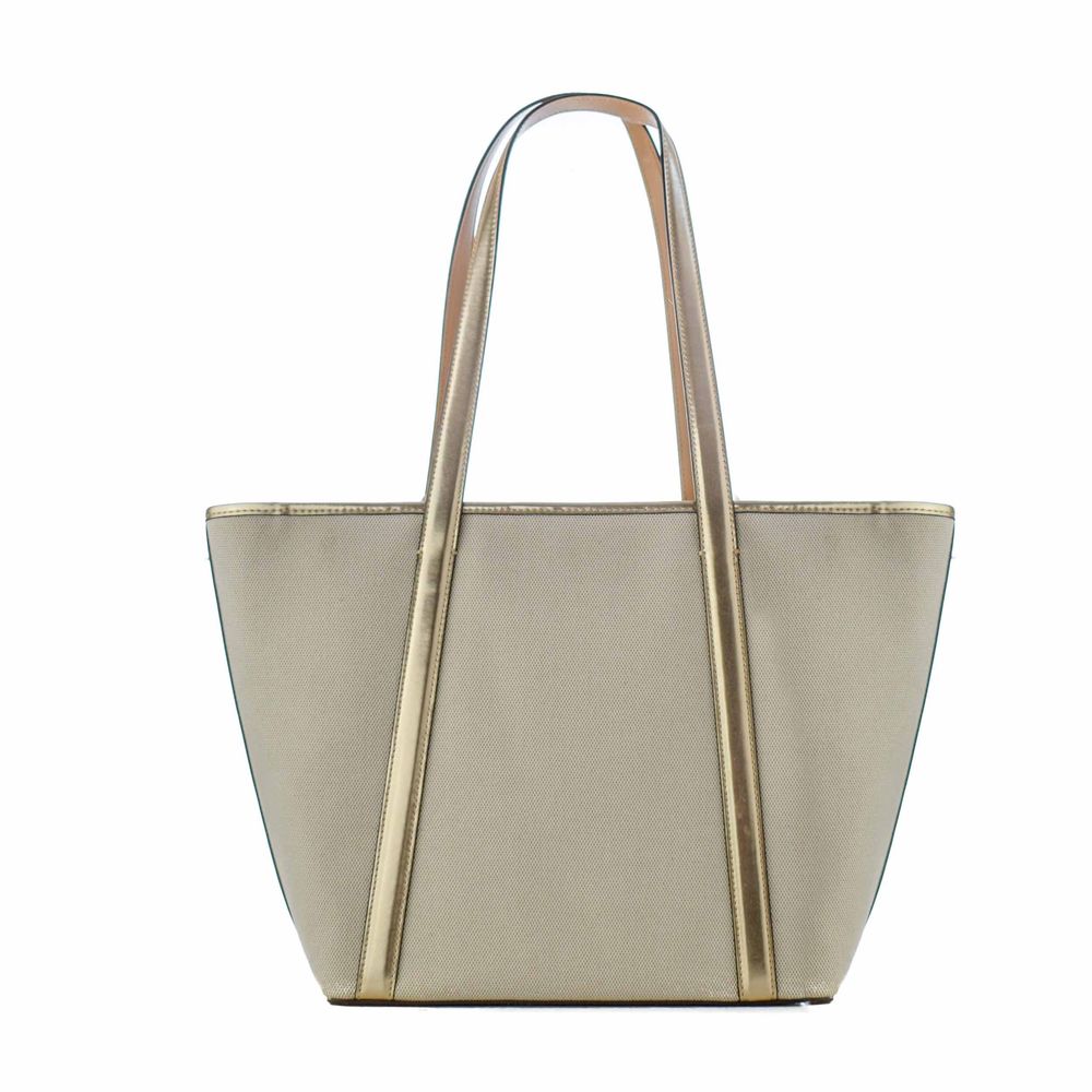 Michael Kors Gold Canvas Tote Bag - Image 2