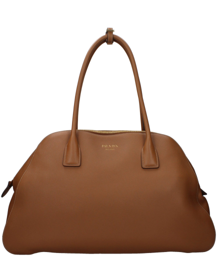 Prada Brown Leather Shoulder Bag
