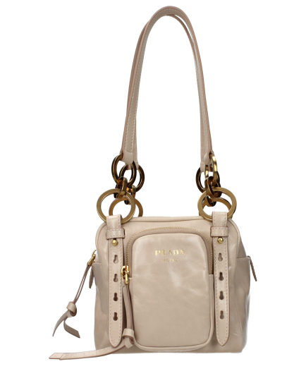 Prada Pink Leather Shoulder Bag