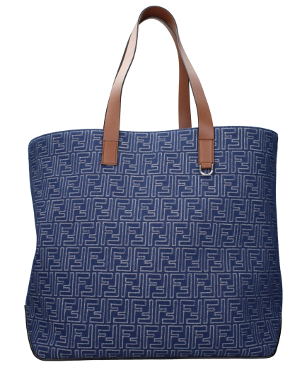 Fendi Blue Fabric Shoulder Bag