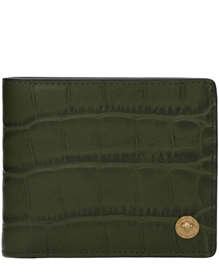 Versace Green Leather Wallet