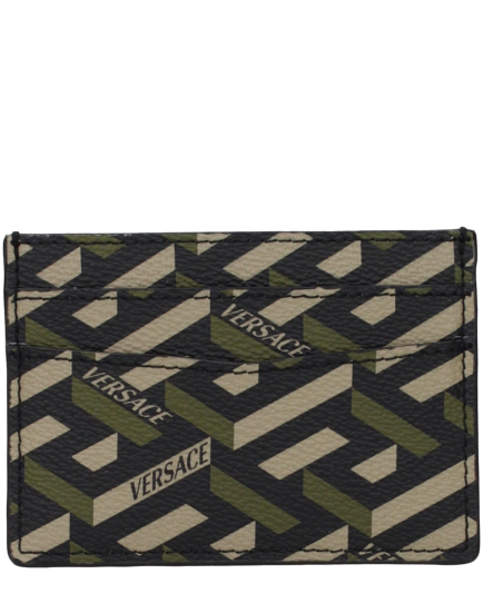 Versace Black Fabric Cardholder