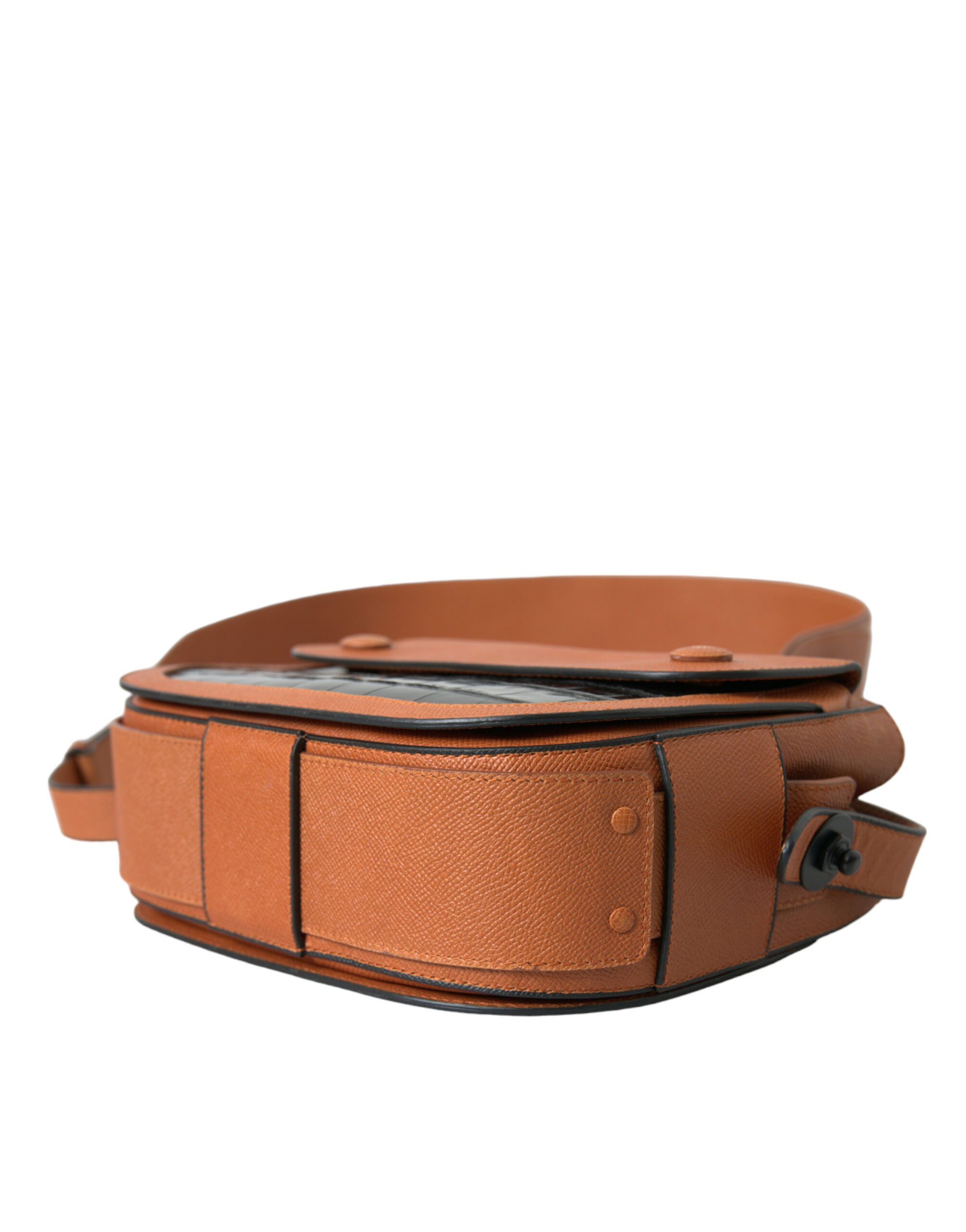 Balenciaga Black Brown Exotic Skin Leather Shoulder Camera Purse Bag - Image 5